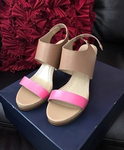 New brook brothers high heel brown/pink leather size 6 1/2 and size 10 available - Picture 1 of 4