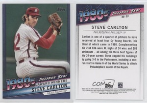 2020 Topps Update Decades Best Award Winners Blue Steve Carlton #DB-39 HOF