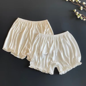 Damen Satin Kunstseide Shorts Unterwäsche Petticoat Lolita Unterhose Kürbis - Bild 1 von 9
