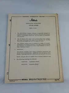 Manual de instrucciones de instalación de antena isoplano Motorola vintage modelo P-8351 - Imagen 1 de 4