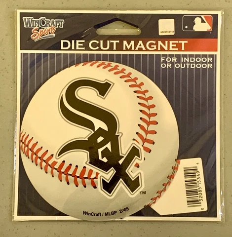 Chicago White Sox Classic 5.5"x6" Vibrant Color Die Cut Logo Magnet MLB Decor Cover