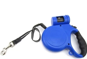 Retractable Dog Pet Leash / Waste Bag Holder Up to 88 lbs 16.5' Feet Rope Lead - Picture 1 of 6