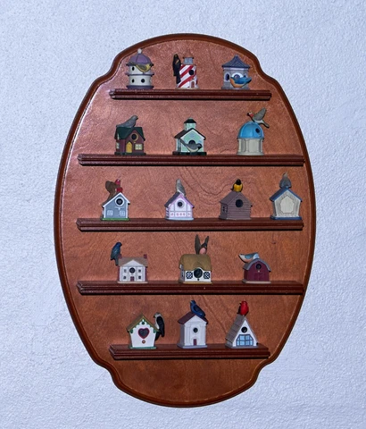 Lenox Birdhouse Collection 16 Miniature Works Of Art With Display Vintage Cover