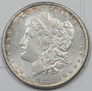 USA 1878-S Silber Morgan Dollar Stempelglanz + Semi-Proof wie Stempelglanz + U1897 Kombiversand - Bild 1 von 2