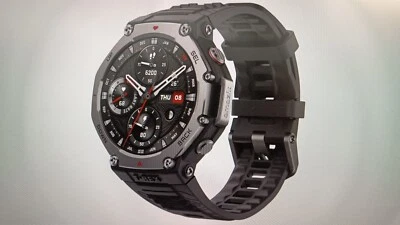 SW-0155 Amazfit T-Rex 3 Outdoor Smartwatch 48mm AMOLED Display, schwarz B-WARE