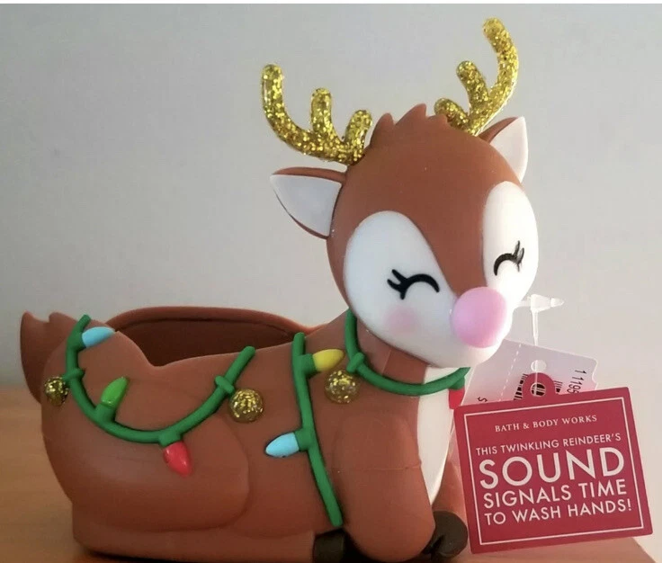 ¡NUEVO! Jabón de manos espumoso Bath & Body Works reno con sonido Navidad 2021 Foto 1 de 1