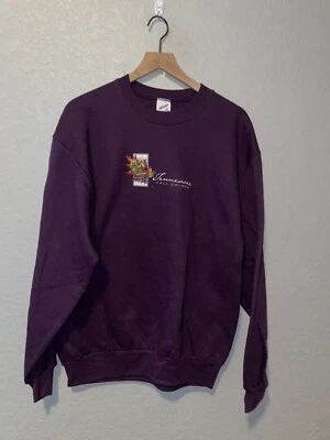 Sudadera Vintage Años 90 TN Tennessee Colores Otoño Hojas Otoño Hoja Púrpura Crewne Foto 1 de 4