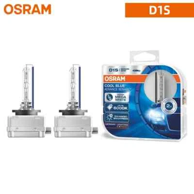 2pcs Osram D1S HID Xenon Headlight 6000K Cool Blue Advance White Light Car Bulb - Image 1 of 4