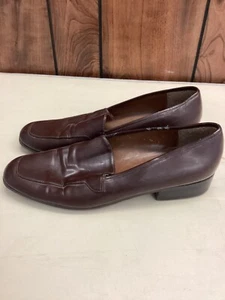 Fanfares braun Leder niedriger Absatz Slipper Halbschuh Schuh Damen 10 - Bild 1 von 9