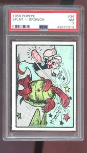 1959 Popeye 34 Splat Growch PSA 7 Graded Card NM Ad-Trix King Features Syndicate - Imagen 1 de 2