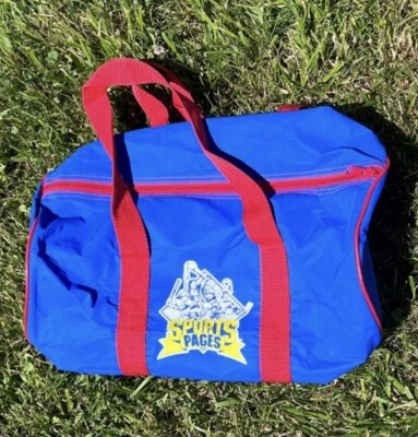 Vintage 90s Sports Pages Blue/Red Athletic Gym Duffle Bag Foto 1 de 4