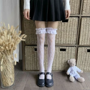 Sexy Underwear Lace Knee Socks Lolita Calf Socks JK Lace Mid Tube Socks - Picture 1 of 15