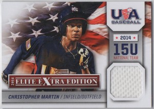 2014 Elite Extra Edition USA Baseball 15U Game #11 Christopher Martin Jersey