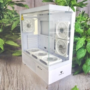 8 ARGB FANS Micro ATX Gaming Glass Panel PC Case AMD Intel Mid-Tower M-ATX ITX - Picture 1 of 8