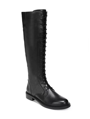 Sam Edelman Women's Nance Tall Lace Up Leather Boots Black US 7 M - Image 1 of 4