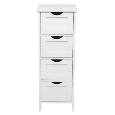 4 Drawers Storage Cabinet White - Image 1 of 4