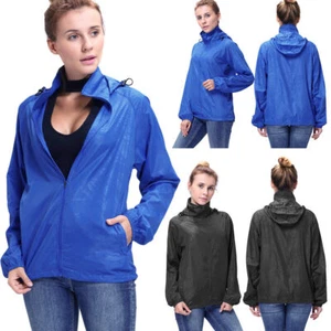 Women Waterproof Jacket Coat Outdoor Hiking Hooded Windproof Raincoat New Style - Picture 1 of 8