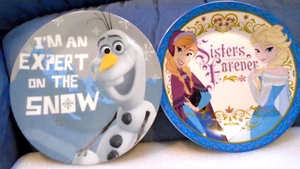 Lote de 2 Platos Disney Frozen Sisters Forever Anna Elsa & Olaf Snow Cerámica 7.5" - Imagen 1 de 5