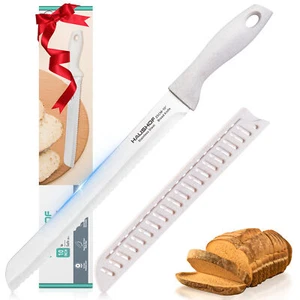 HAUSHOF Bread Knife w/Sheath 10'' Serrated Premium Stainless Steel NEW - Picture 1 of 9