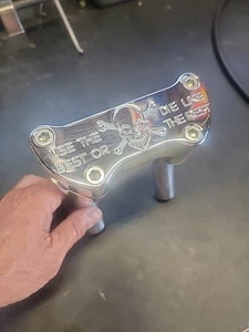Cuello de dirección de vástago vintage OG cromado. "USA LO MEJOR O MUERE COMO EL RESTO" - Imagen 1 de 11