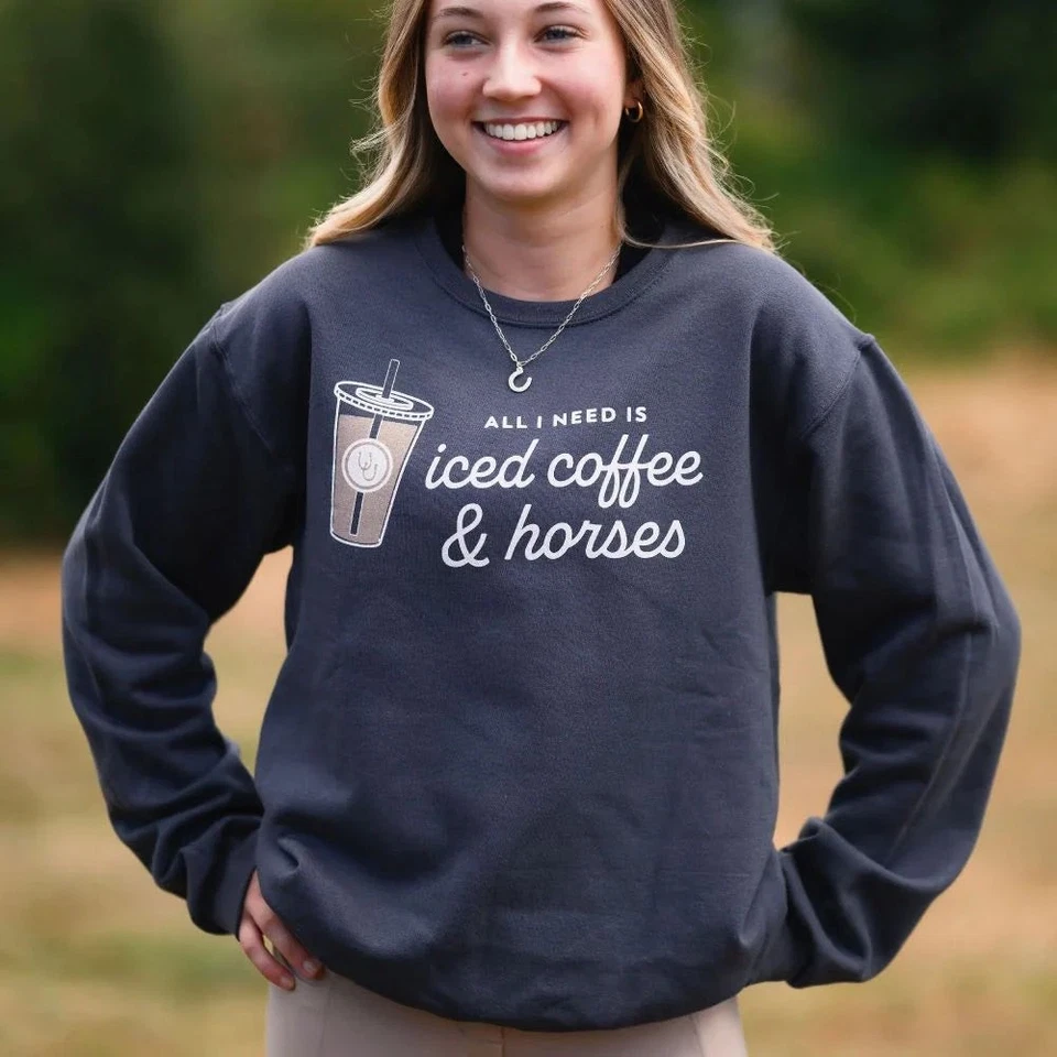 Dapplebay Iced Coffee & Horses Sweatshirt - Image 1 of 1