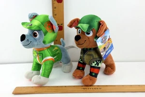 "Lote de 2 felpas Paw Patrol de 8"" pulgadas - AQUA PUPS Rocky & Rescue Wheels Boomer" - Imagen 1 de 4