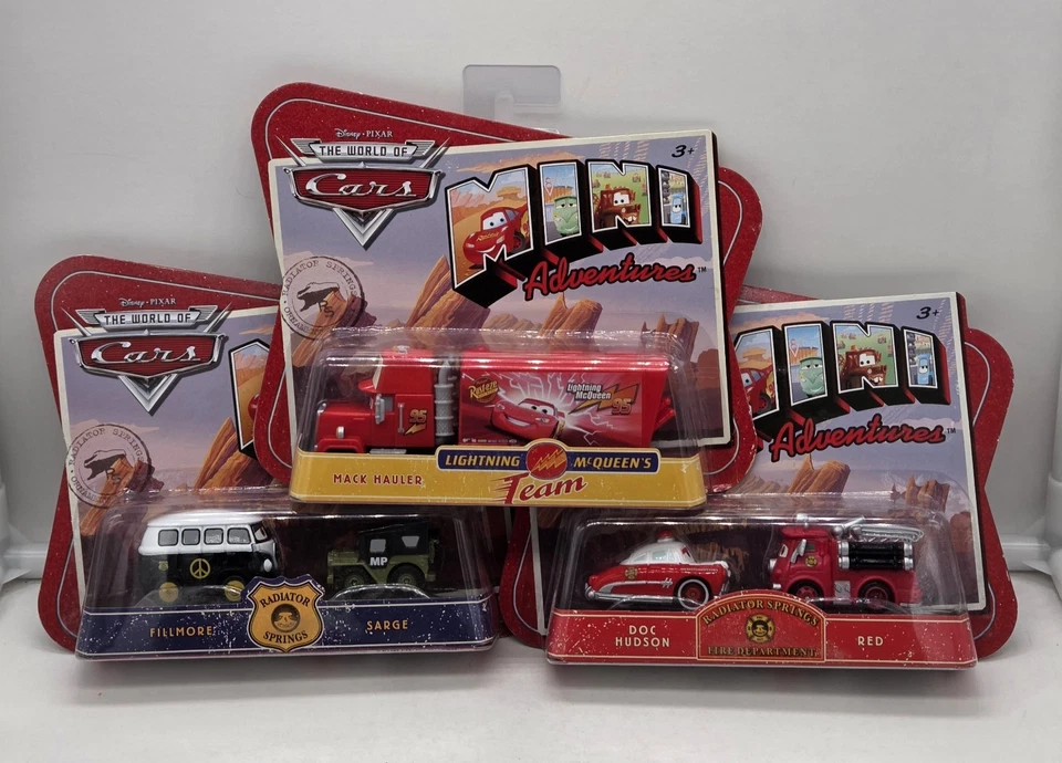 Disney Pixar World of CARS Mini Adventures Lightning McQueen's Team MACK HAULER! - Image 1 of 4