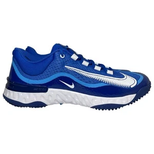 Scarpe Nike Alpha Huarache Elite 4 Turf da uomo taglia 12 Royal bianche tacchetti DJ6523-414 - Foto 1 di 12