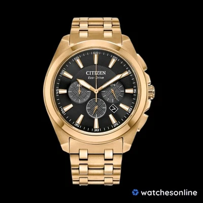 Citizen Men 's Classic Eco Chronograph Eco-Drive Gold Watch 41 MM CA4512-50E - Image 1 of 4