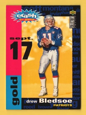 1995 Collector's Choice Drew Bledsoe You Crash the Game Redemptions Gold Sept 17 - Image 1 of 2