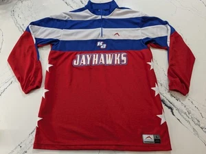 KC Jayhawks Embroidered Custom Made Embroidered Jersey Knit Pullover Men's Large - Picture 1 of 10