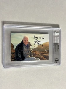 David Attenborough signed encapsulated Promo Card Beckett BAS COA slabbed Host - Picture 1 of 2