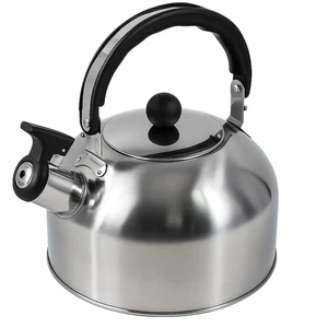 2L Whistling Camping Kettle Stainless Steel Cordless Gas Hob Kitchen Teapot - Picture 1 of 7