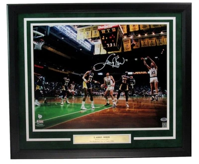 Larry Bird HOF Boston Celtics Autographed/Sign 16x20 Photo Framed PSA/DNA 200083 - Image 1 of 4