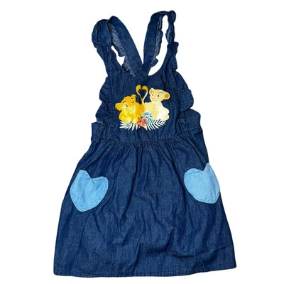 Disney Bebé El Rey León Niño Niñas Azul Delantal Vestido Talla 24 Meses  Foto 1 de 4
