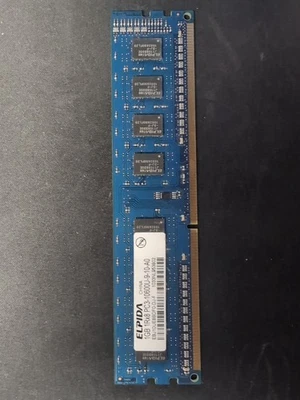 1 GB Elpida DDR3 DIMM 2x1GB SDRAM EBJ10UE8BDF0-DJ-F  PC3-10600U-9-10-A0 - Image 1 of 2