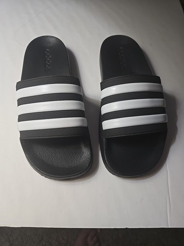 Scivoli Adidas Adilette classici giovanili taglia 5 nero bianco scivoli bambini