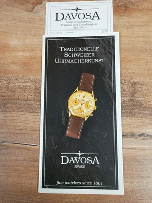 DAVOSA Uhr 1996 -Broschüre-Flower-Faltblatt- Katalog mit Preisliste - Bild 1 von 4