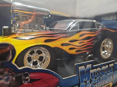 Vintage 2002 Muscle Machines 1966 Ford Mustang 1:18 Die-Cast Car Black - Image 1 of 4