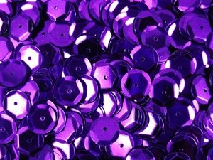 Sequins Metallic 10mm Purple 25g DIY Crafts Sewing Dressmaking Embellishment - Picture 1 of 2