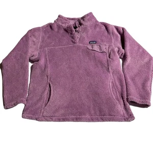 Patagonia ReTool Snap T Fleece Pullover Girls Size 14 XL Light Violet Pink - Picture 1 of 11