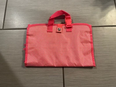 Thirty One Fold & Hang Travel Organizer Bag Pink polka dot - Image 1 of 4