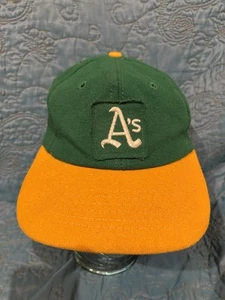 Vintage Athletics A's Wool MLB Cap Hat Philidelphia Kansas Oakland 40s 50s Era - Picture 1 of 6