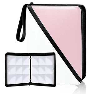 Card Holder 9 Pocket White & Pink! Brand New Great For Card Collectors - Picture 1 of 4