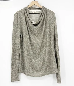 Anthropologie Deletta Cowl Neck Sweater L Metallic Lightweight Chic - Picture 1 of 7
