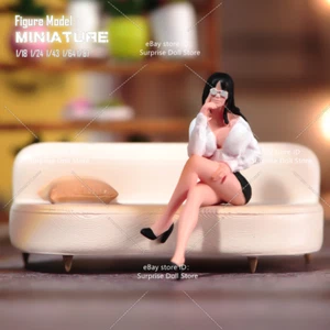 1/18 1/24 1/43 1/64 1/87 Miniatura Figuras Gafas Sexy Niña Escena Muñeca Para Coches - Imagen 1 de 12