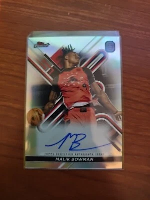 2023 TOPPS FINEST OVERTIME  MALIK BOWMAN AUTO - Image 1 of 2