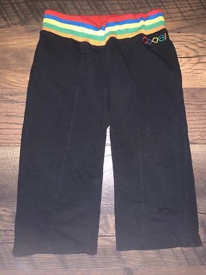 COOGI Black Rainbow Waistband Cropped Sweatpants Size Small  - Image 1 of 4
