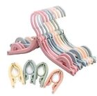 12 Pcs Foldable Travel Hangers,Portable Colored Folding Clothes Hangers For T...
