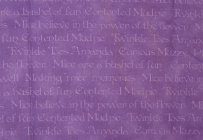 REDUCED: House Mouse Fabric Ellen Jareckie 43"x22" "mice are a bushel of fun" - Image 1 of 4